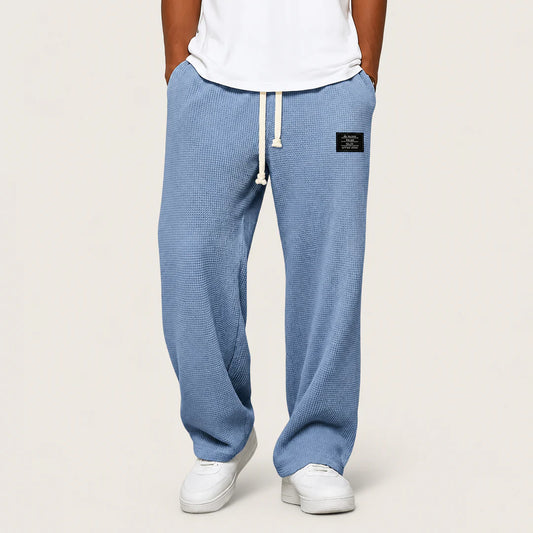 ASIER-PANTALONES DE PIERNA ANCHA CON CINTURA AJUSTABLE