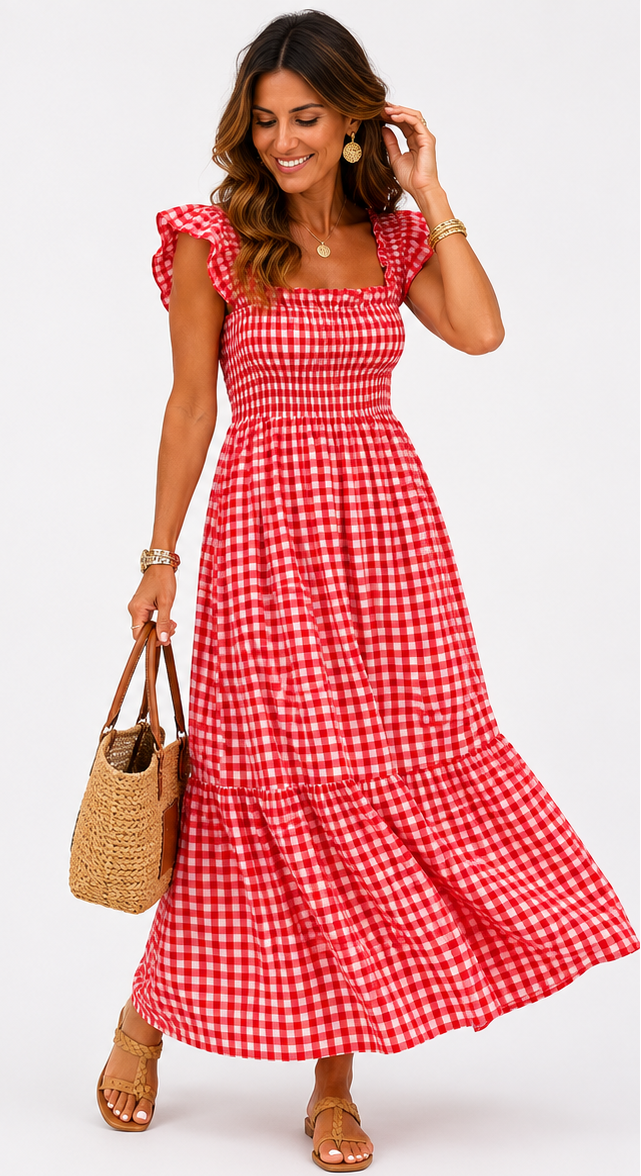 CLAUDIA-VESTIDO A CUADROS