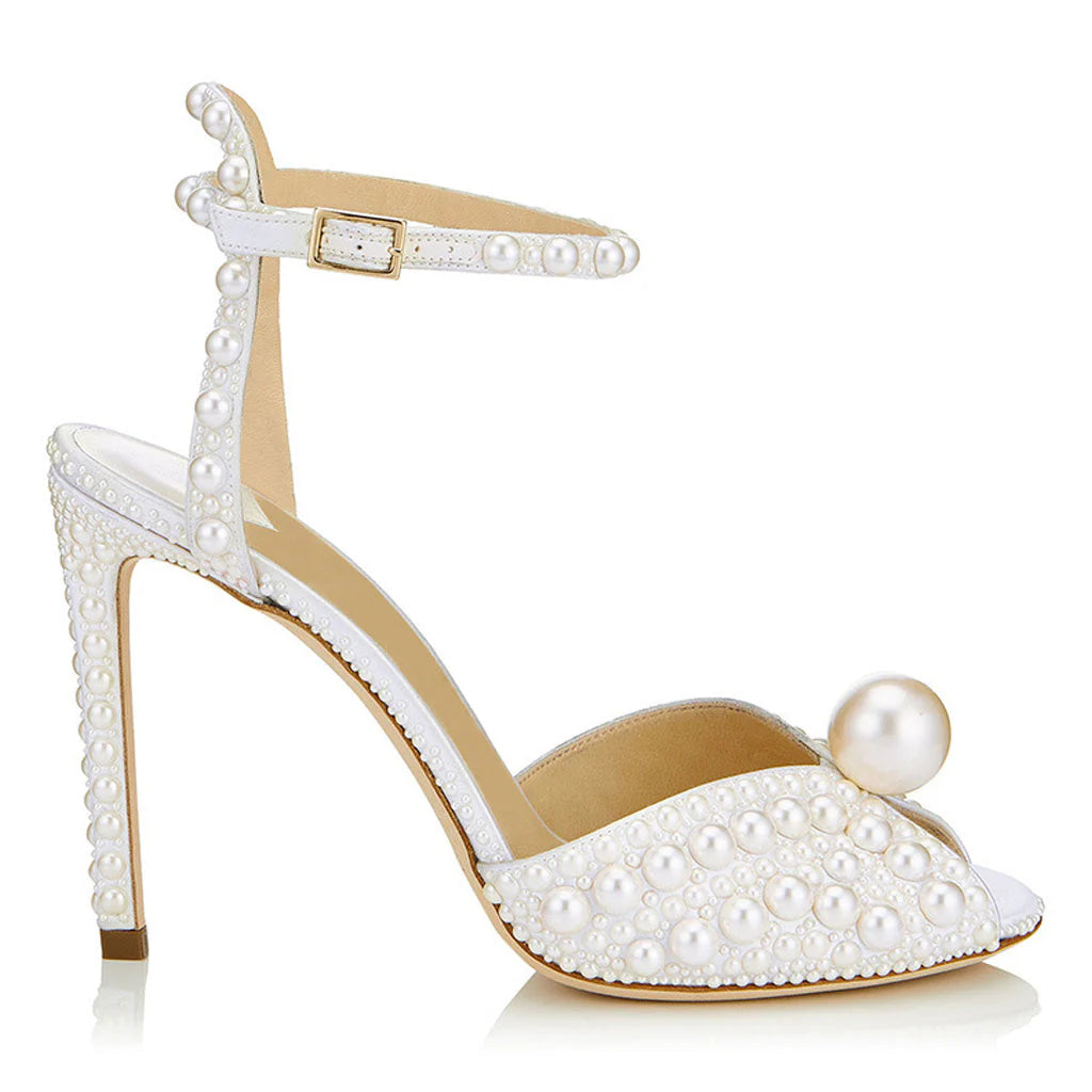 AURORA-SANDALIAS ELEGANTES DE AGUJA DE PERLA