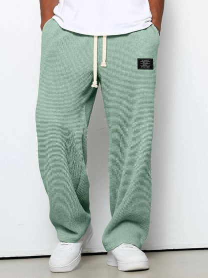 ASIER-PANTALONES DE PIERNA ANCHA CON CINTURA AJUSTABLE