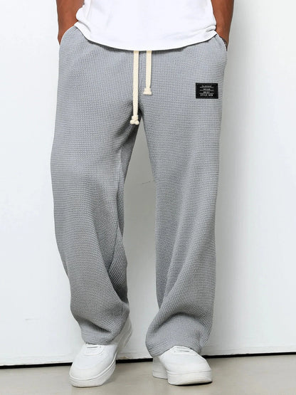 ASIER-PANTALONES DE PIERNA ANCHA CON CINTURA AJUSTABLE