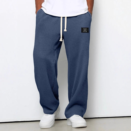 ASIER-PANTALONES DE PIERNA ANCHA CON CINTURA AJUSTABLE