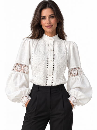 CHLOE-BLUSA DE ENCAJE