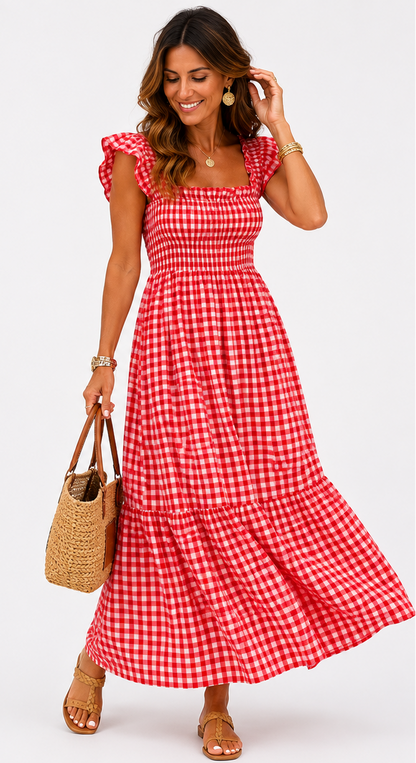 CLAUDIA-VESTIDO A CUADROS