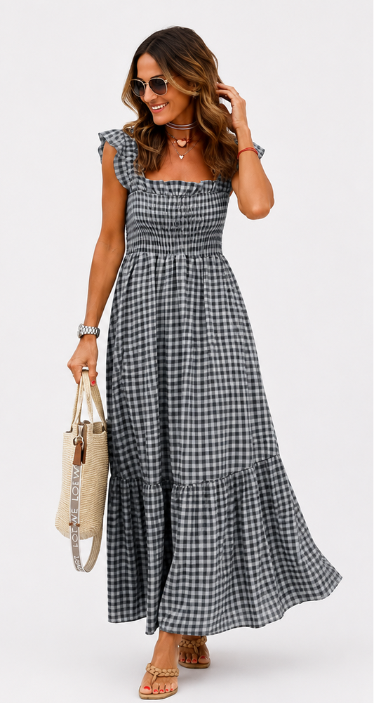 CLAUDIA-VESTIDO A CUADROS