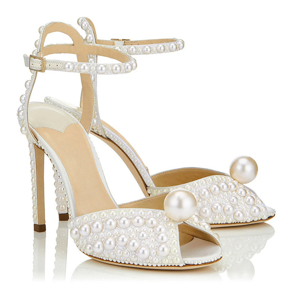 AURORA-SANDALIAS ELEGANTES DE AGUJA DE PERLA