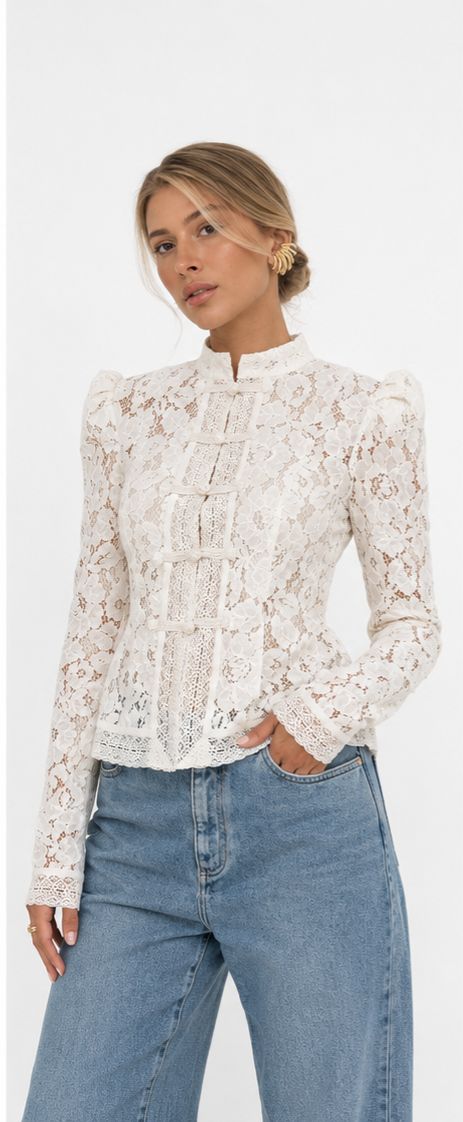 ALICIA-BLUSA DE ENCAJE