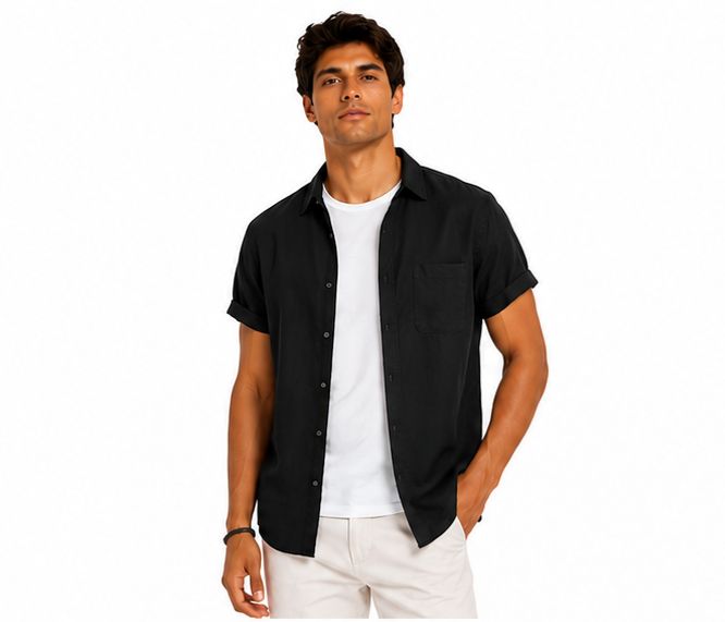 TEO-CAMISA DE MANGA CORTA DE LINO