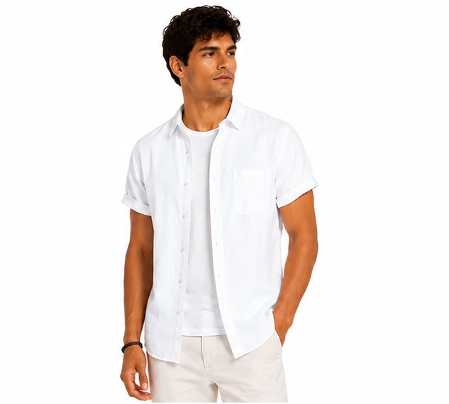 TEO-CAMISA DE MANGA CORTA DE LINO
